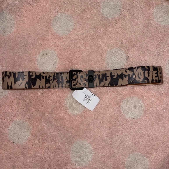 COPY - Alexander McQueen all-over logo-print belt - Picture 4 of 7